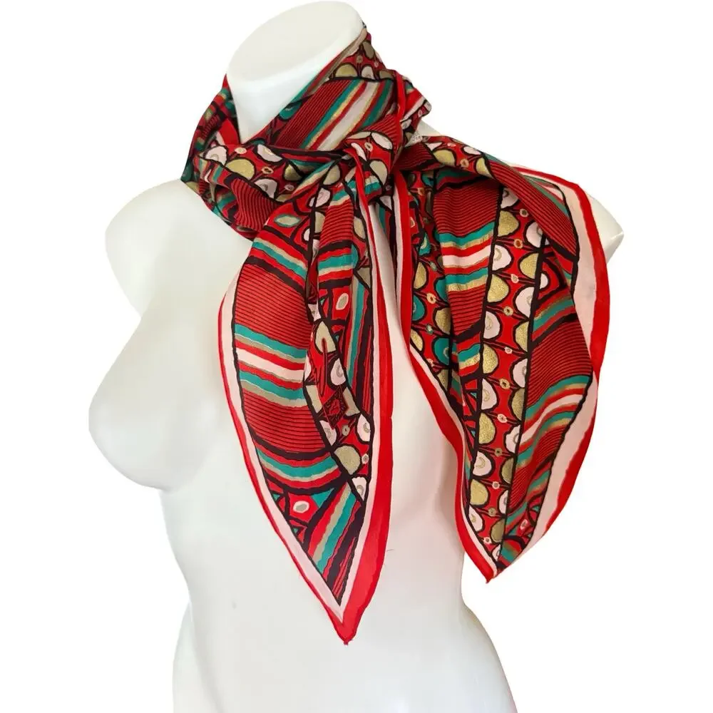 Vintage Anne Klein for Color-Plus™ Silk Sash Scarf — Made in Japan